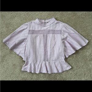 Milk & Honey Large Purple Blouse NWT Cottagecore Boho Peasant Top Cotton